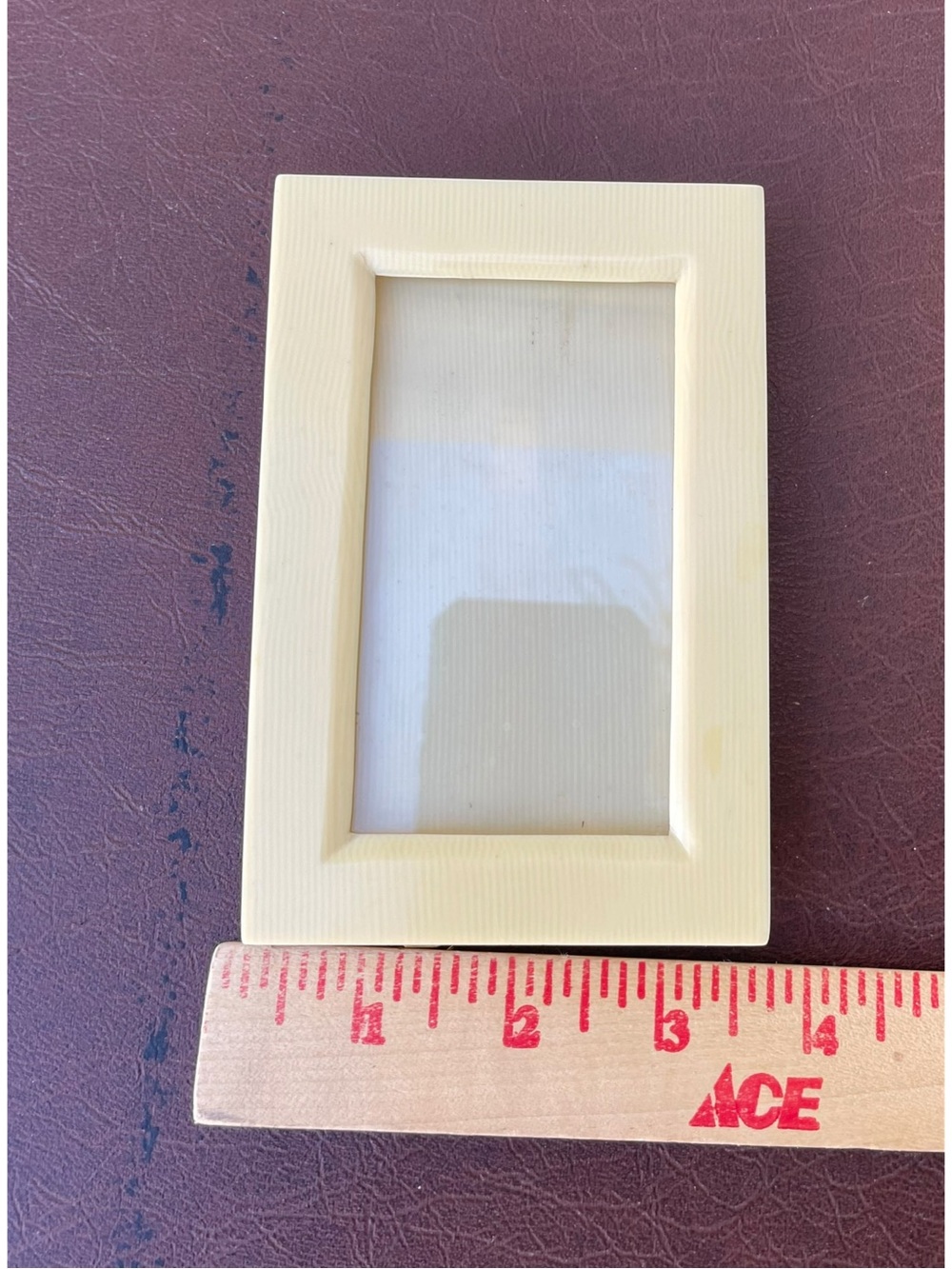 Antique Miniature French Ivory Celluloid Picture Frame - 4.5" x 2.75" CDV Size - Picture 4 of 7
